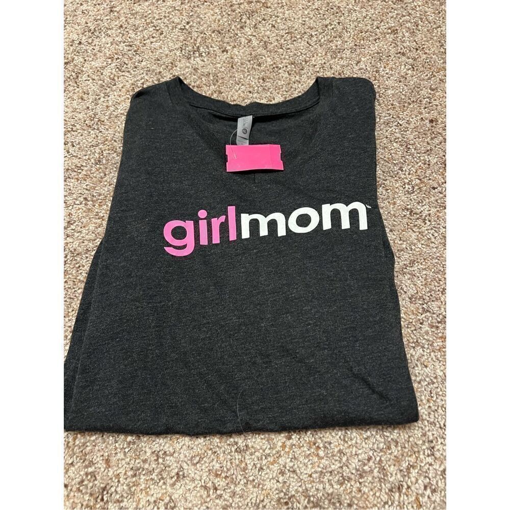 New Next Level Dark Gray Girl Mom tee